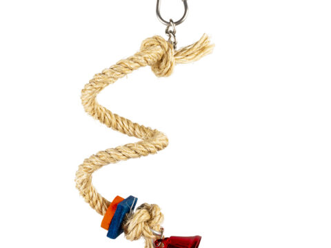 Spiralseil aus Sisal mit Glocke