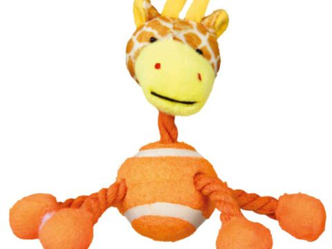 Tier mit Tennisball und Tau